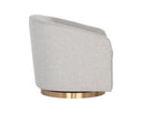Gold Belfast Heather Grey Lounge Chair Hazel Swivel by Matho Sun, view 4