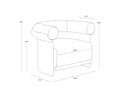 Louis Cream Lounge Chair Asos by Matho Sun, view 7
