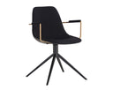 Abbington Black / Bravo Black Dining Armchair Cassius Swivel by Matho Sun