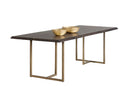 Antique Brass Dark Mango 95" Dining Table Donnelly by Matho Sun