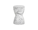 Marble Look White End Table Cara by Matho Sun, view 2