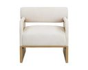 Rustic Oak Eclipse White Lounge Chair Coburn by Matho Sun, view 2
