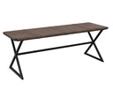 Vintage Cognac Leather Bench Elon by Matho Sun