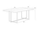 Antique Brass Dark Mango 79" Dining Table Jade by Matho Sun, view 7
