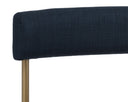 Antique Brass Arena Navy Dining Chairs set of 2 Seneca by Matho Sun, view 5