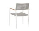 White Dining Armchairs set of 2 Nava Stackable by Matho Sun, view 4