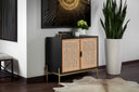 Small Gold Black/Natural Sideboard Avida by Matho Sun, view 4