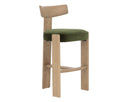 Rustic Oak Forest Green Barstool Horton by Matho Sun