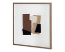 40" X 40" Medium Brown Frame Abstract Family Dynamics I by Matho Sun, view 2