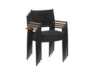 Black Dining Armchairs set of 2 Nava Stackable by Matho Sun, view 5