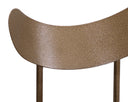 Antique Brass Charcoal Black Leather Dining Chair Gibbons by Matho Sun, view 7