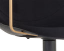 Abbington Black / Bravo Black Dining Armchair Cassius Swivel by Matho Sun, view 5
