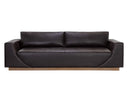 Light Oak Tuscany Warm Black Leather Sofa Anakin by Matho Sun, view 4