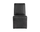 Marseille Black Leather Dining Chair Cascata by Matho Sun, view 2