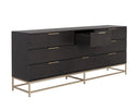 Large Gold Charcoal Grey Dresser Rebel by Matho Sun, view 3