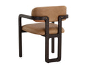 Brown Ludlow Sesame Leather Dining Armchair Madrone by Matho Sun, view 4