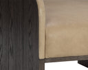 Dark Brown Sahara Sand Leather Lounge Chair Coburn by Matho Sun, view 5
