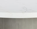 Marble Look Light Grey 40" Bistro Table Nicolette by Matho Sun, view 2