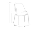 Bravo Portabella / Sparrow Grey Dining Chairs set of 2 Dover by Matho Sun, view 8