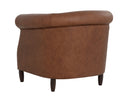 Cognac Leather Lounge Chair Marjorie by Matho Sun, view 4
