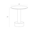 Gold Grey Marble / Charcoal Grey End Table Monaco by Matho Sun, view 5