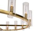 Large Brass Chandelier Clarabelle by Matho Sun, view 4