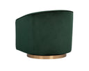 Gold Deep Green Sky Lounge Chair Hazel Swivel by Matho Sun, view 4