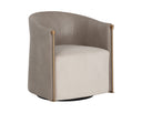 Meg Taupe / Ivanhoe Mineral Lounge Chair Leontine Swivel by Matho Sun
