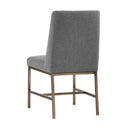 Dark Grey Dining Chairs set of 2 Leighland by Matho Sun, view 3
