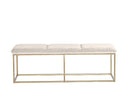 Burnished Brass Piccolo Prosecco Bench Alley by Matho Sun, view 3