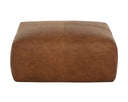 Cognac Leather Ottoman Elio by Matho Sun, view 2