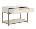 Large Champagne Gold Cream Nightstand Rebel by Matho Sun, view 3