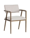 Beige Linen Dining Armchair Ventouz by Matho Sun