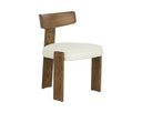 Warm Brown Geralt Linen Dining Chairs set of 2 Horton by Matho Sun