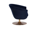 Quilted Abbington Navy Lounge Chair Carine Swivel by Matho Sun, view 3