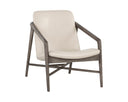 Ash Grey Astoria Cream Leather Lounge Chair Cinelli by Matho Sun