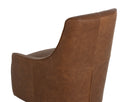 Cognac Leather Lounge Chair Carmine Swivel by Matho Sun, view 5