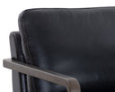 Brown Cortina Black Leather Lounge Chair Castell Swivel by Matho Sun, view 7