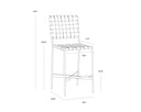 Suede Light Tan Leather Counter Stool Omari by Matho Sun, view 7
