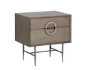 Antique Silver Ash Grey Nightstand Emery by Matho Sun, view 2