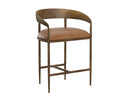 Tan Leather Counter Stool Zanatta by Matho Sun