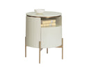 High Gloss Cream End Table Paloma by Matho Sun, view 2