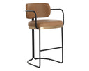 Milliken Cognac Barstool Jalen by Matho Sun