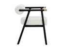Black Copenhagen White Dining Armchair Sova by Matho Sun, view 3