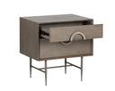 Antique Silver Ash Grey Nightstand Emery by Matho Sun, view 3
