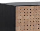 Small Suede Light Tan Leather Sideboard Omari by Matho Sun, view 6