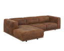 Laf Lucia Tobacco Leather Sofa Chaise Beau by Matho Sun