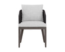 Smoke Grey Copacabana Marble Dining Armchair Capri by Matho Sun, view 3