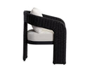 Black Louis Cream Dining Armchair Pylos by Matho Sun, view 3