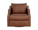Cognac Leather Lounge Chair Orwell Swivel by Matho Sun, view 2